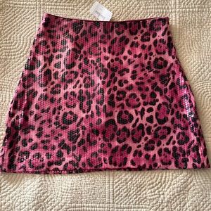 Neiman Marcus Hot Pink Cheetah Print skirt